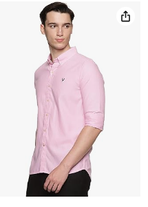 U.S. ELK Men's Button Down Slim Fit, Casual Style semi Shirt Dressing | Long Sleeve | Smart Fit Cuff